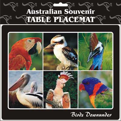 Cork Placemat Birds Downunder